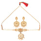 Priyaasi Women Gold & Peach Kundan Meenakari Jewellery Set - Swadesiicart