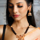 Priyaasi Women Traditional Real Kemp Gold & Black Mangalsutra Set - Swadesiicart