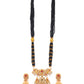 Priyaasi Women Traditional Real Kemp Gold & Black Mangalsutra Set - Swadesiicart