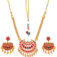 Priyaasi Women Traditional Gold-Polished Real Kemp Floral Jewellery Set - Swadesiicart