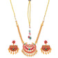 Priyaasi Women Traditional Gold-Polished Real Kemp Floral Jewellery Set - Swadesiicart