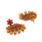Priyaasi Women Traditional Gold-Polished Real Kemp Floral Jewellery Set - Swadesiicart