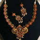 Priyaasi Women Traditional Real Kemp Gold-Polished Peacock Jewellery Set - Noz2Toz