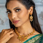 Priyaasi Women Traditional Real Kemp Gold-Polished Peacock Jewellery Set - Swadesiicart