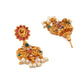 Priyaasi Women Traditional Real Kemp Gold-Polished Peacock Jewellery Set - Swadesiicart