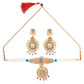Priyaasi Women Ethnic Gold & Blue Kundan Studded Meenakari Jewellery Set - Swadesiicart