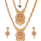 Priyaasi Women Traditional Gold-Polished Real Kemp Goddess Laxmi Jewelley Set - Swadesiicart