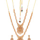 Priyaasi Women Traditional Gold-Polished Real Kemp Goddess Laxmi Jewelley Set - Swadesiicart