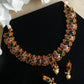 Priyaasi Women Ethnic Ruby & Green Gold-Polished Floral Jewellery Set - Noz2Toz