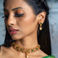 Priyaasi Women Ethnic Ruby & Green Gold-Polished Floral Jewellery Set - Swadesiicart