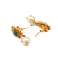 Priyaasi Women Ethnic Ruby & Green Gold-Polished Floral Jewellery Set - Swadesiicart