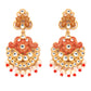 Priyaasi Women Ethnic Gold & Red Floral Meenakari Jewellery Set - Swadesiicart