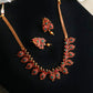 Priyaasi Women Real Kemp Gold-Polished Leaf Jewellery Set - Noz2Toz
