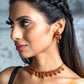 Priyaasi Women Real Kemp Gold-Polished Leaf Jewellery Set - Swadesiicart