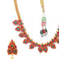 Priyaasi Women Real Kemp Gold-Polished Leaf Jewellery Set - Swadesiicart