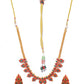 Priyaasi Women Real Kemp Gold-Polished Leaf Jewellery Set - Swadesiicart