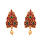 Priyaasi Women Real Kemp Gold-Polished Leaf Jewellery Set - Swadesiicart