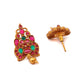 Priyaasi Women Real Kemp Gold-Polished Leaf Jewellery Set - Swadesiicart