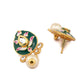Priyaasi Women Gold & Green Kundan Studded Meenakari Jewellery Set - Swadesiicart