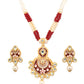 Priyaasi Women Ethnic Gold & Red Kundan Meenakari Jewellery Set - Swadesiicart
