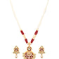 Priyaasi Women Ethnic Gold & Red Kundan Meenakari Jewellery Set - Swadesiicart