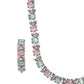 Priyaasi Women Contemporary American Diamond Silver Plated Jewellery Set - Swadesiicart