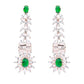 Priyaasi Women Green American Diamond Rose Gold Jewellery Set - Swadesiicart