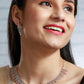 Priyaasi Women Elegant Floral American Diamond Rose Gold Jewellery Set - Swadesiicart