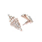 Priyaasi Women Elegant Floral American Diamond Rose Gold Jewellery Set - Swadesiicart