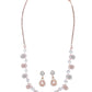Priyaasi Women Elegant Teardrop Shaped American Diamond Rose Gold Jewellery Set - Swadesiicart