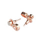 Priyaasi Women Elegant Teardrop Shaped American Diamond Rose Gold Jewellery Set - Swadesiicart