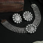 Priyaasi Women Oxidised Silver Floral Multilayer Chain Jewellery Set - Noz2Toz