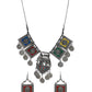 Priyaasi Women Oxidised Silver Multicolor Floral Elephant Pattern Jewellery Set - Swadesiicart