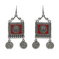 Priyaasi Women Oxidised Silver Multicolor Floral Elephant Pattern Jewellery Set - Swadesiicart