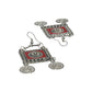 Priyaasi Women Oxidised Silver Multicolor Floral Elephant Pattern Jewellery Set - Swadesiicart