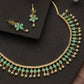 Priyaasi Women Mint Green Floral Leaf Gold-Polished Jewellery Set - Noz2Toz