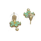 Priyaasi Women Mint Green Floral Leaf Gold-Polished Jewellery Set - Swadesiicart