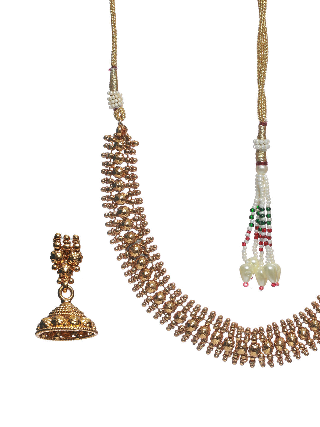 Priyaasi Women Traditional Gold-Polished Jewellery Set - Swadesiicart