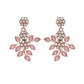 Priyaasi Women Pink Studded Floral Rose Gold-Polished Jewellery Set - Swadesiicart