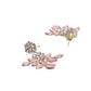 Priyaasi Women Pink Studded Floral Rose Gold-Polished Jewellery Set - Swadesiicart