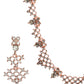 Priyaasi Women Floral American Diamond Rose Gold-Polished Jewellery Set - Swadesiicart