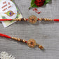 NVR Women & Men Set of 2 Gold-Toned Bhaiya Bhabi Rakhi With Roli Chawal & Chocolate | Swadesiicart