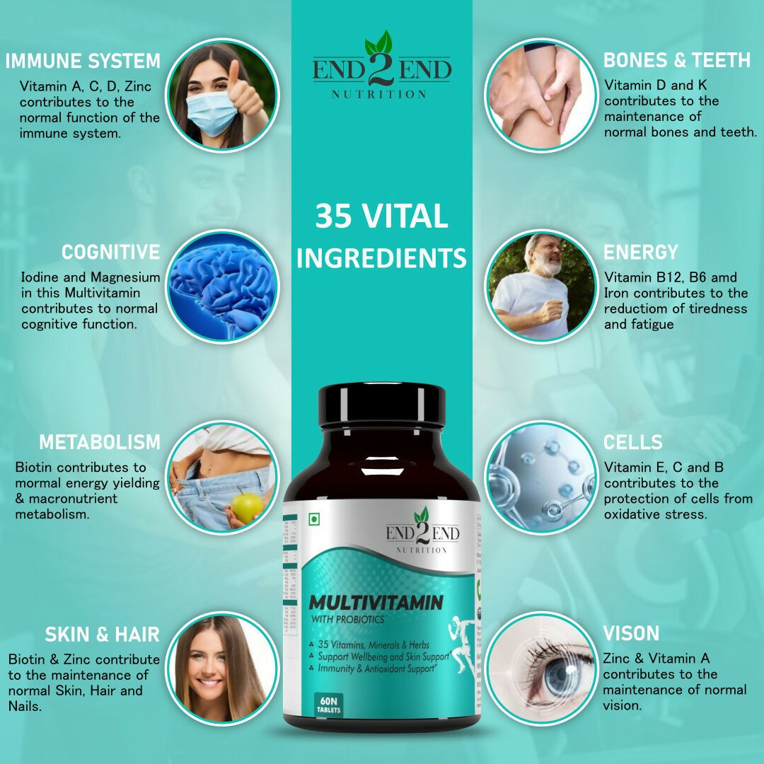 End2End Nutrition Multivitamin Tablets | Swadesiicart
