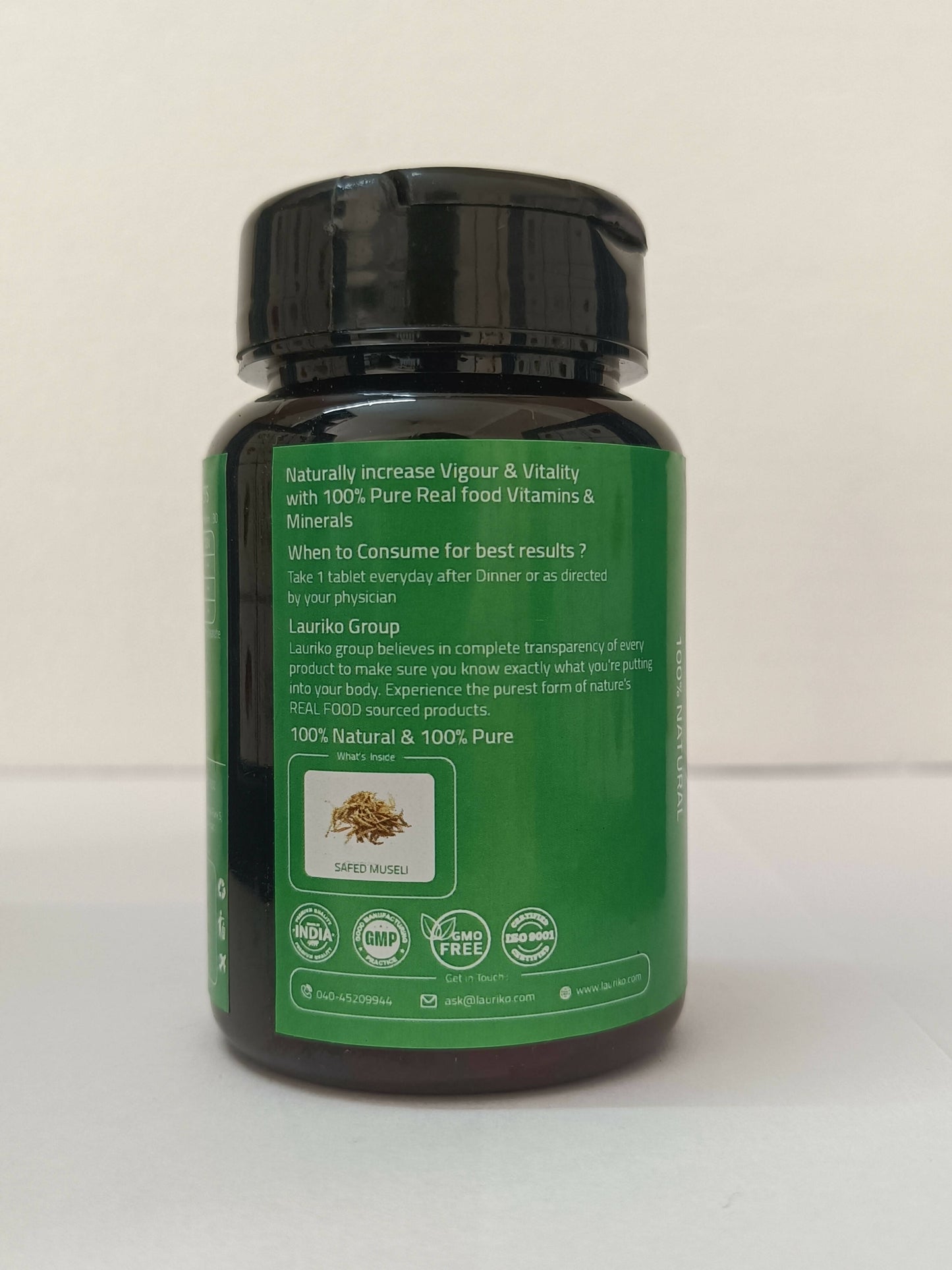 Laurik Perfomax Safed Musli, Ashwagandha, Gokhru Tablets | Supports Strength And Vitality | Swadesiicart
