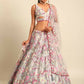 House of Panchhi Grey Organza Sequins and Zarkan embroidery Lehenga choli & Dupatta | Swadesiicart