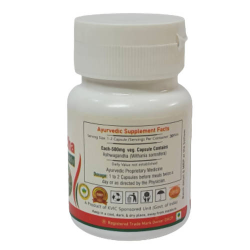 Deep Ayurveda Ashwagandha 500mg Veg Capsules - Swadesiicart