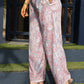 Light Pink Rayon Floral Printed Top with Matching Bottom - Eesha - Swadesiicart