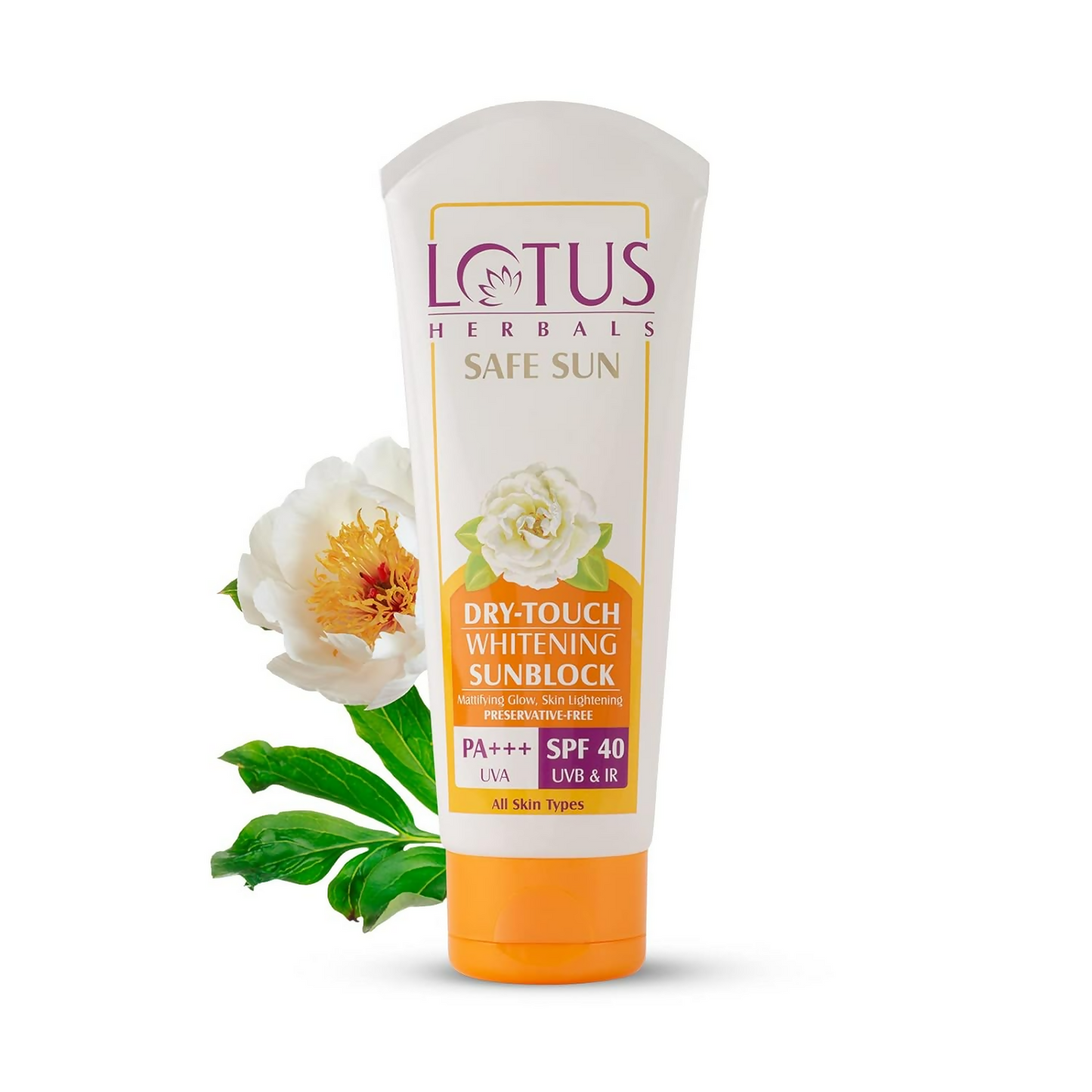 Lotus Herbals Safe Sun Dry Touch Whitening Sunscreen SPF 40 PA+++ - Swadesiicart