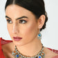 Mominos Fashion Johar Kamal Women Oxidised Silver-Plated Brass Finish Kundan Choker (Multi) | Swadesiicart