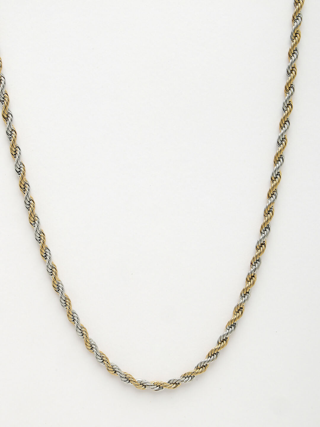 NVR Men's Rhodium-Plated Stainless Steel Chain - Swadesiicart